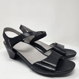 ABEO B.I.O. System Ruby Sandal 11 Narrow Black Leather Block Heel Comfort Shoes